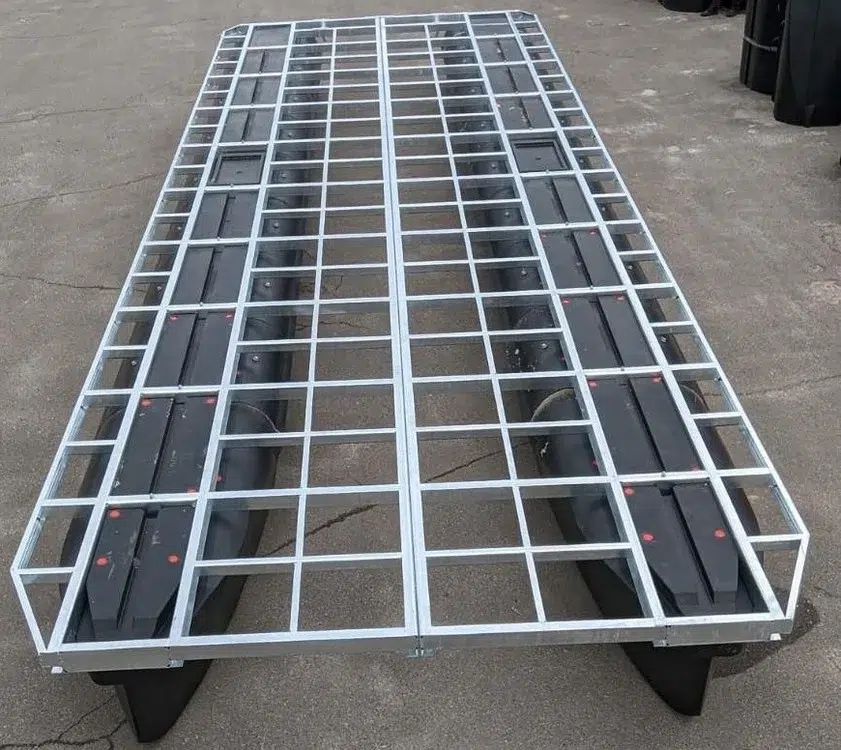 Floating platform for a houseboat